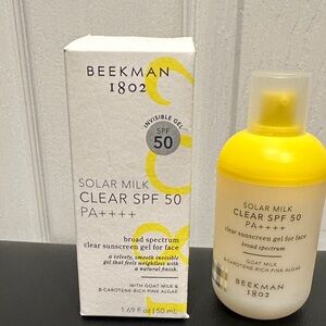 Beekman 1802 Solar Milk Clear SPF 50 Gel in Yellow